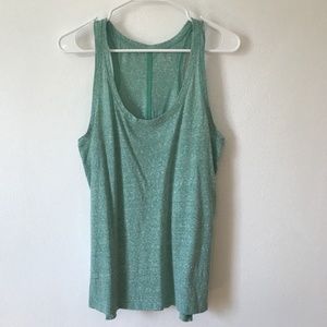 Large ANN TAYLOR LOFT Green Tank Top Cotton Shirt